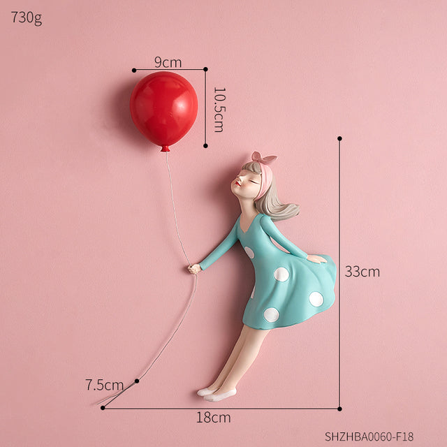 Balloon Girl Wall Decor