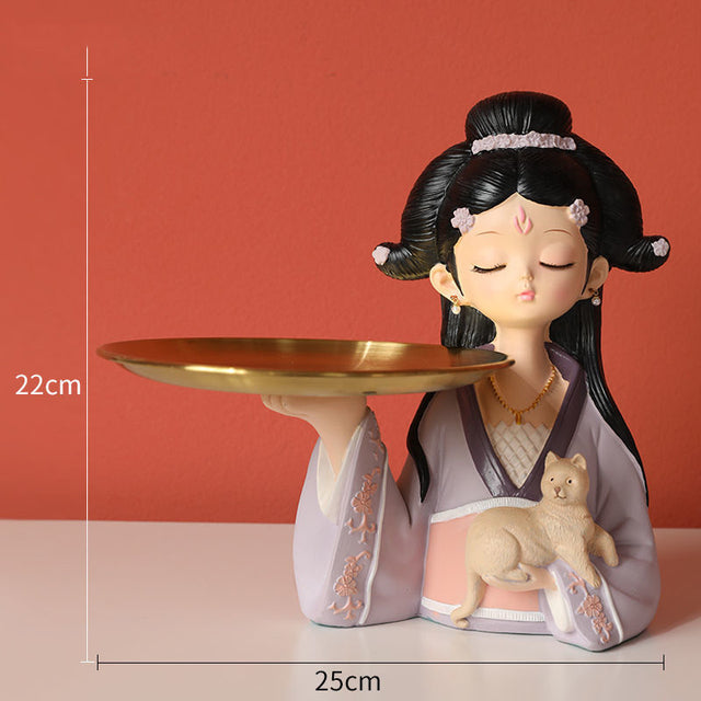 Ancient Dynasty Girl Tray