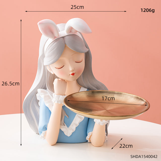 Alice Candy Tray & Vase Decor