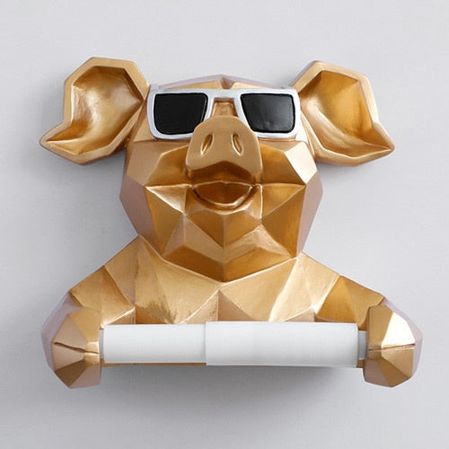 Geometric Animal Toilet Paper Holder