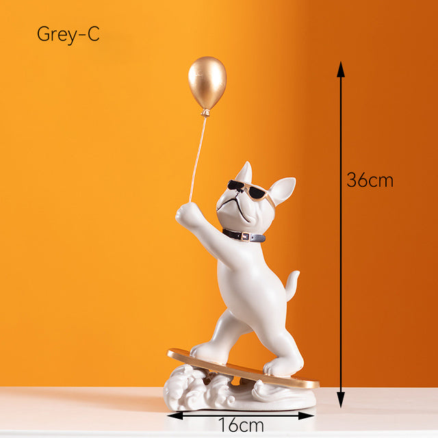 French Bulldog Surfer with Balloon