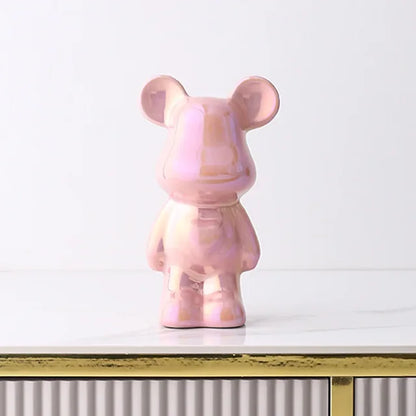 Unique Metallic Bear Penny Bank - Decorative Coin Bank for Home Decor