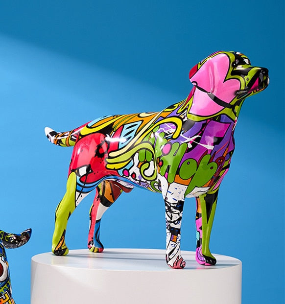 Graffiti Dog Statuette