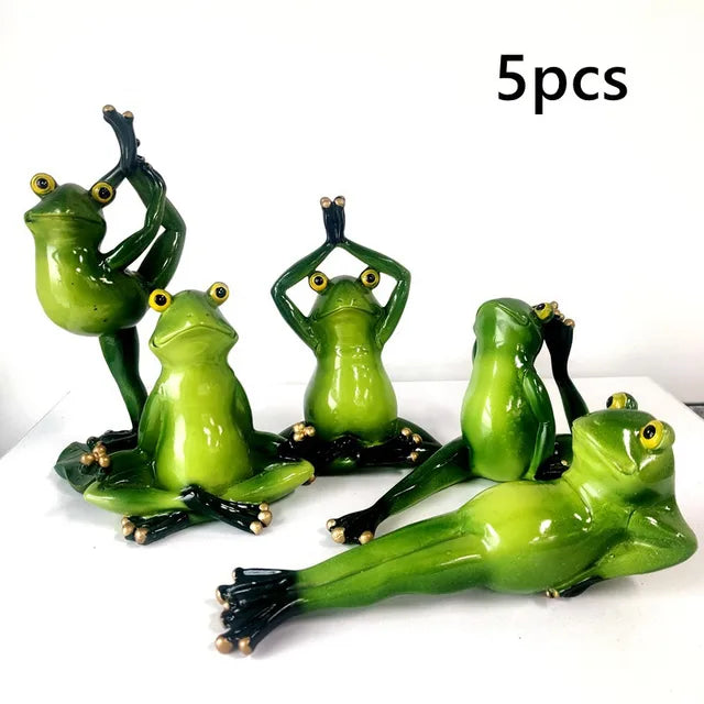 Yoga Frog Figurines