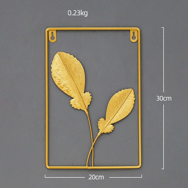 Golden Leaf Wall Decor