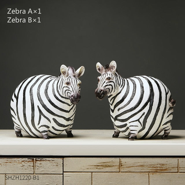 Chubby Zebra Figurine