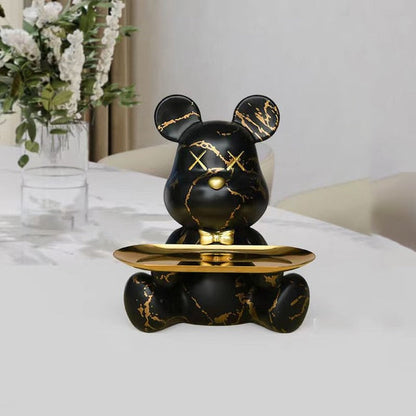 Graffiti Teddy Bear Resin Tray – Artistic Decor & Unique Gift for Art Lovers