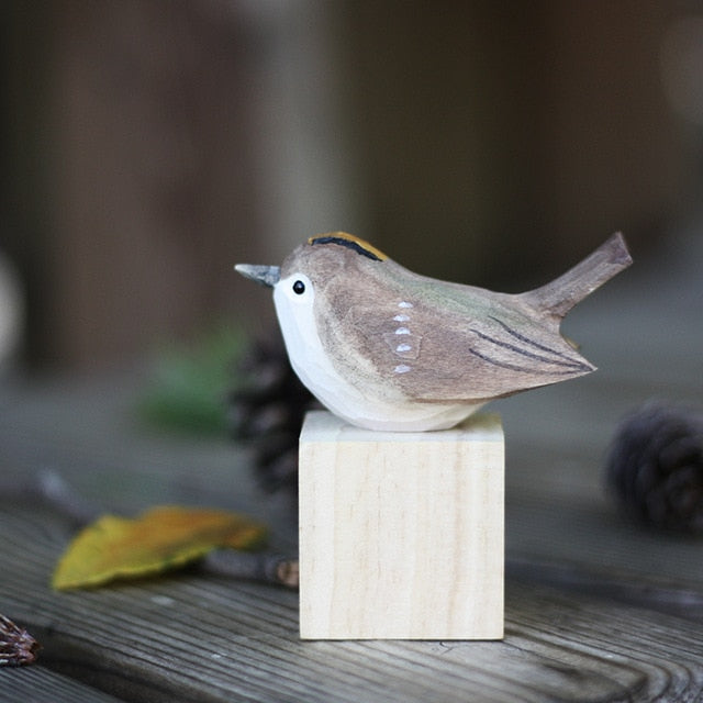 Wooden Bird Figurines