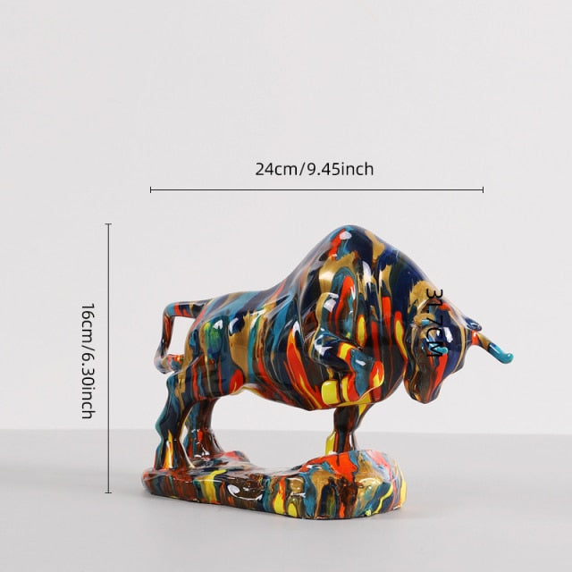 Nordic Art Bull Figurine