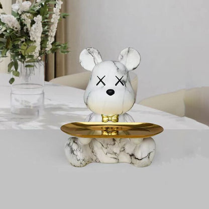 Graffiti Teddy Bear Resin Tray – Artistic Decor & Unique Gift for Art Lovers