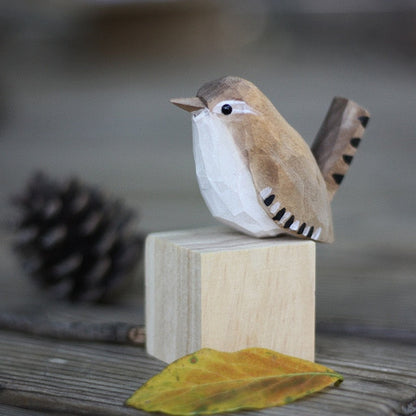 Wooden Bird Figurines