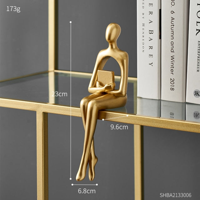 Abstract Bookshelf Decor Figurines