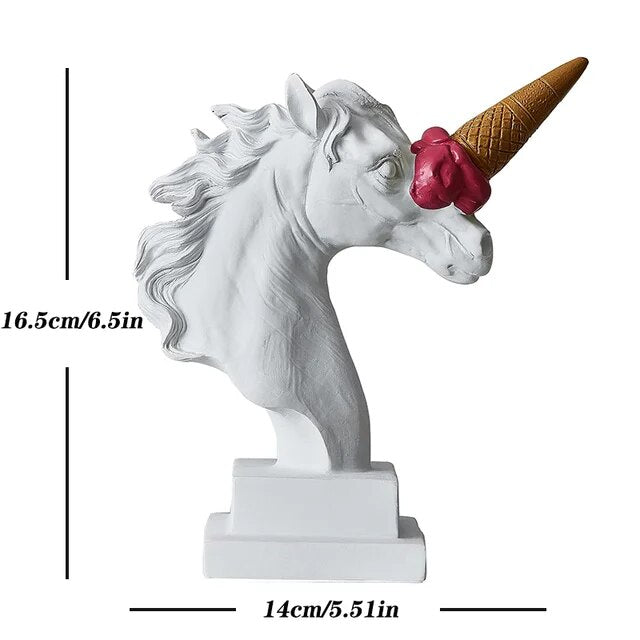 Unicorn with Ice Cream Horn