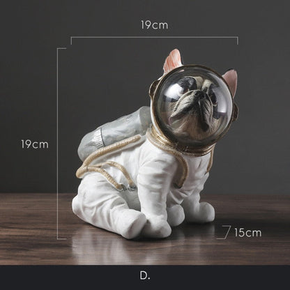 Space Bulldog Astronaut Figurines