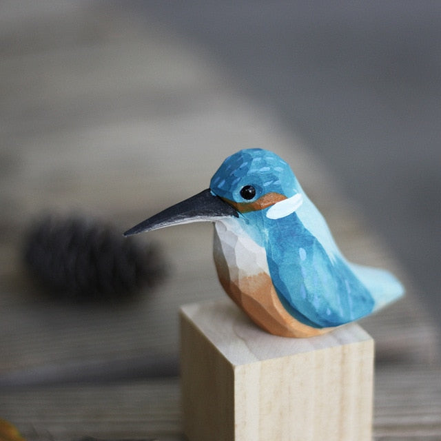 Wooden Bird Figurines