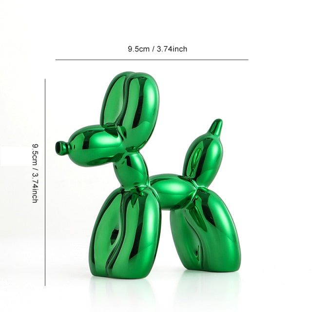 Metallic Balloon Dog Figurine