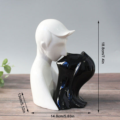 Ceramic Abstract Couple Ornament