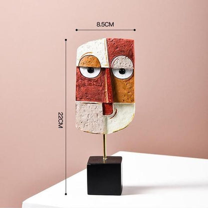 Abstract Face Art Sculpture