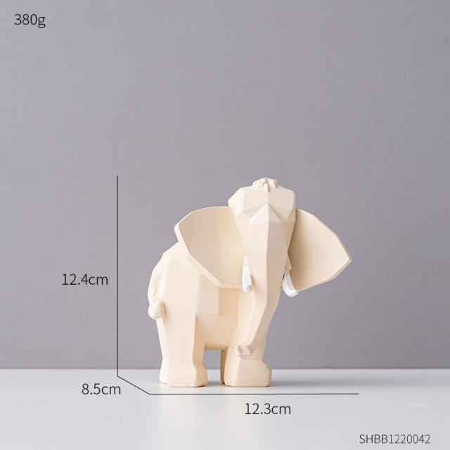 Modern Geometric Elephant Sculpture