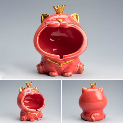 Ceramic Laughing Cat Storage/Astray