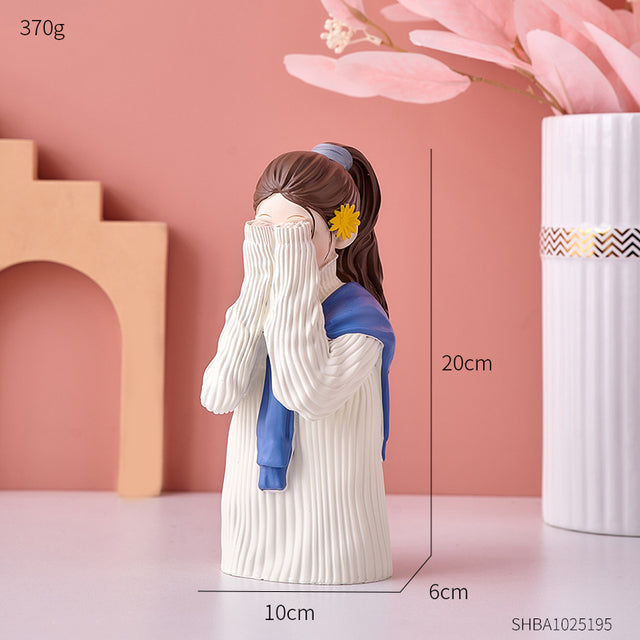 Modern Sweater Girl Figurines