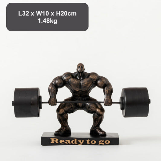 Weightlifting Hercules Decor Statue