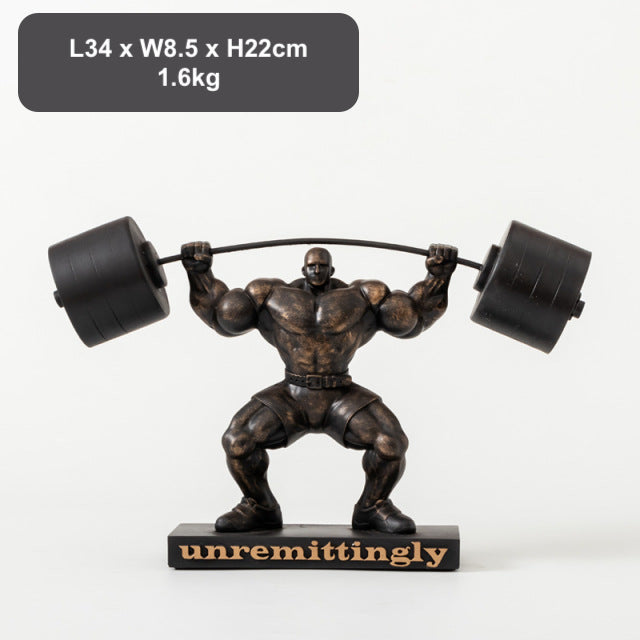 Weightlifting Hercules Decor Statue