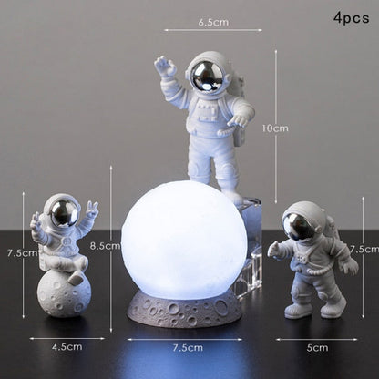 Astronaut on Moon Figurines