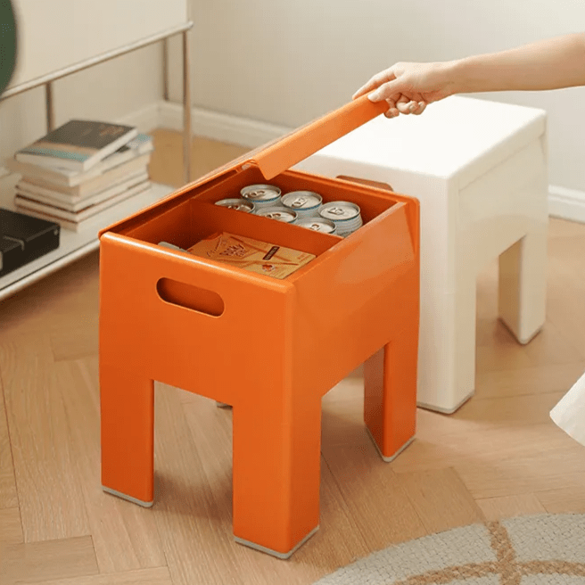 Versatile Space Age Folding Storage Stool