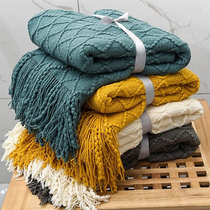 Handcrafted Threaded Throw Blanket