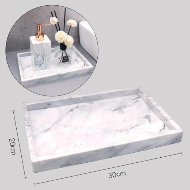 Gamela - Marble Texture Bathroom Storage Tray