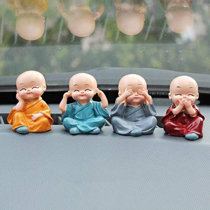 Little Monk Figurines 4pc Set