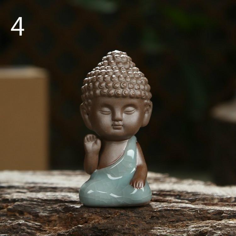 Mini Buddha Statue in Ceramic and Porcelain