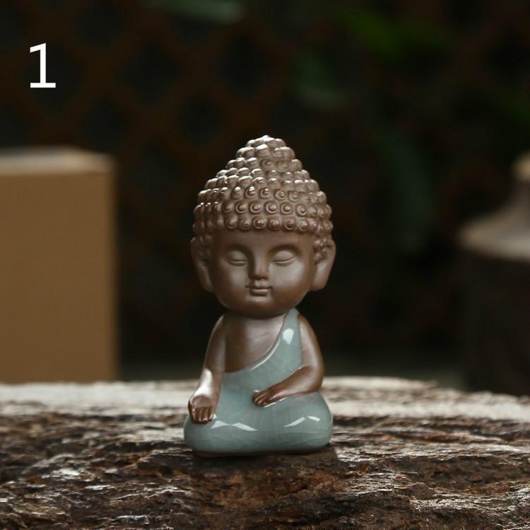 Mini Buddha Statue in Ceramic and Porcelain