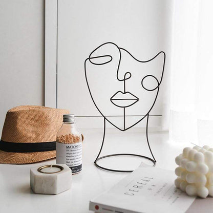 Nordic Abstract Face Figurines