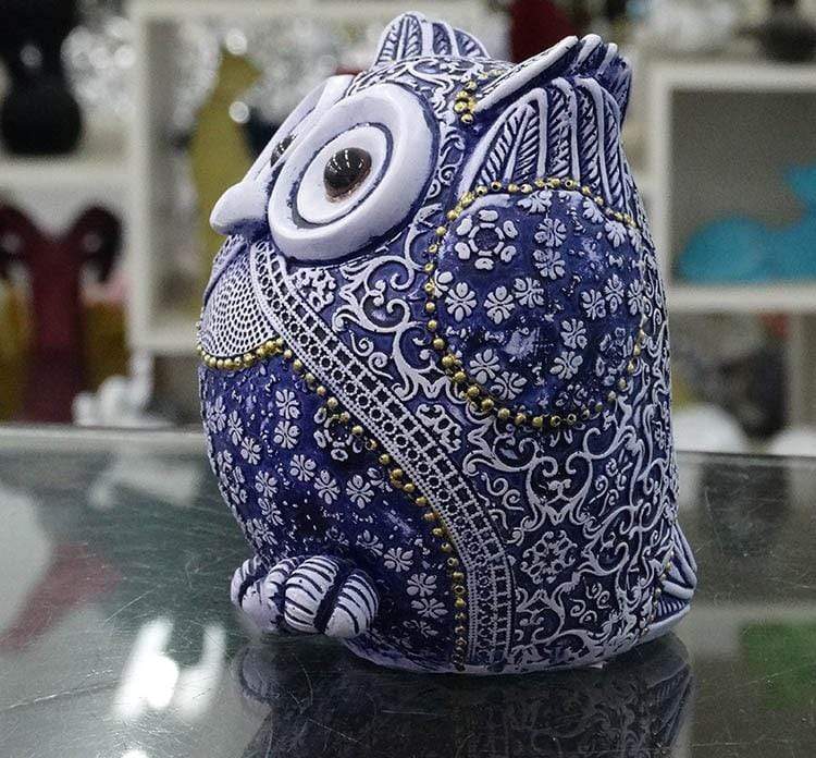 Peekaboo Blue Owl Figurines 3pcs