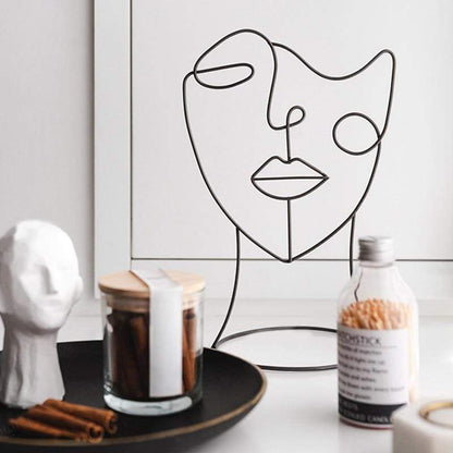 Nordic Abstract Face Figurines