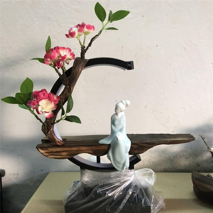 Peaceful Lady Backflow Incense Burner Lamp