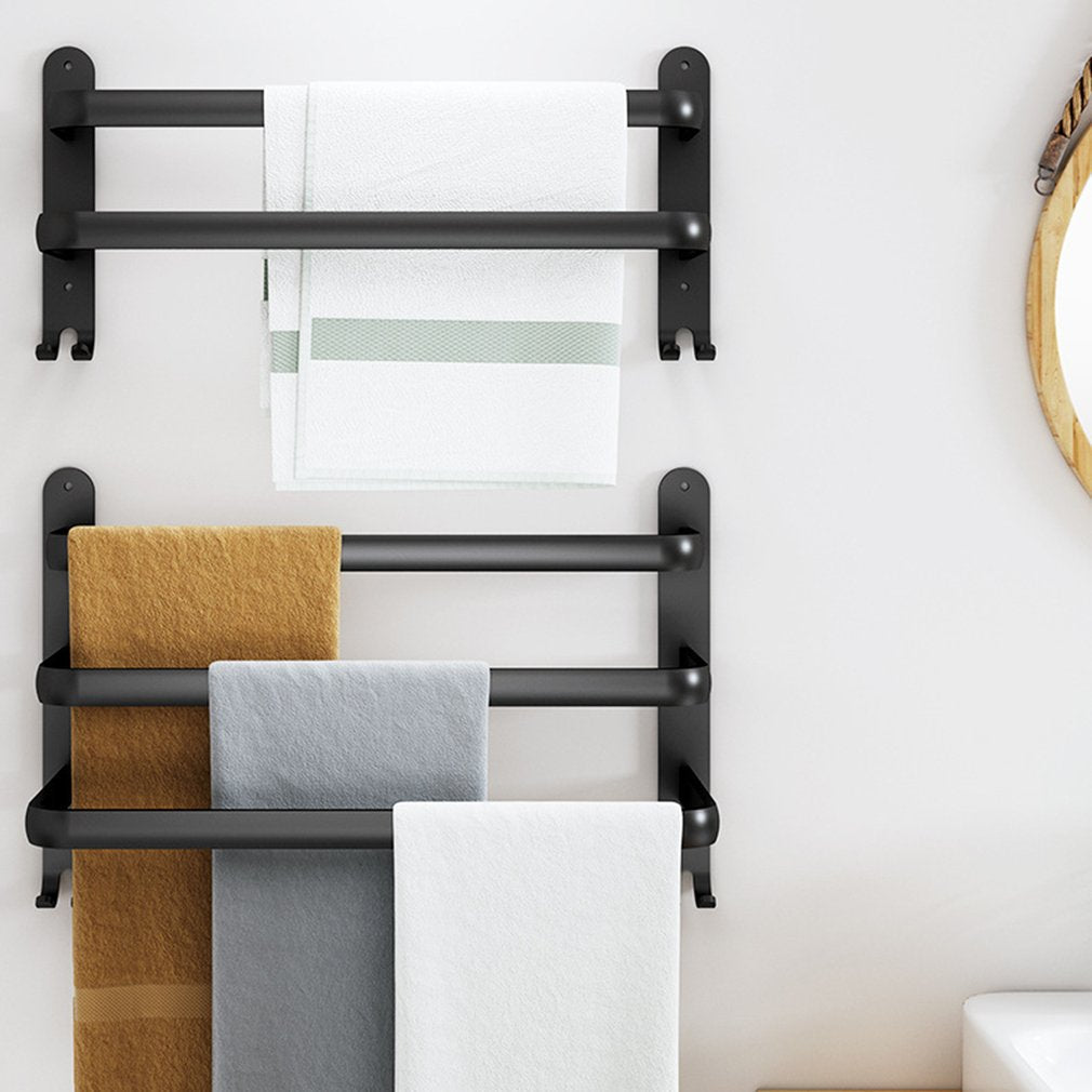 Black Metal Bathroom Towel Rail