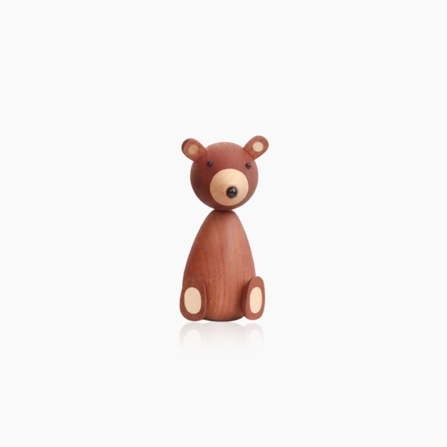 Wooden Brown Bear Sculpture