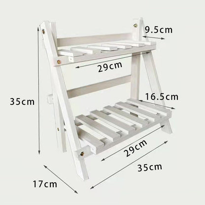 Wooden Double Layer Storage Racks