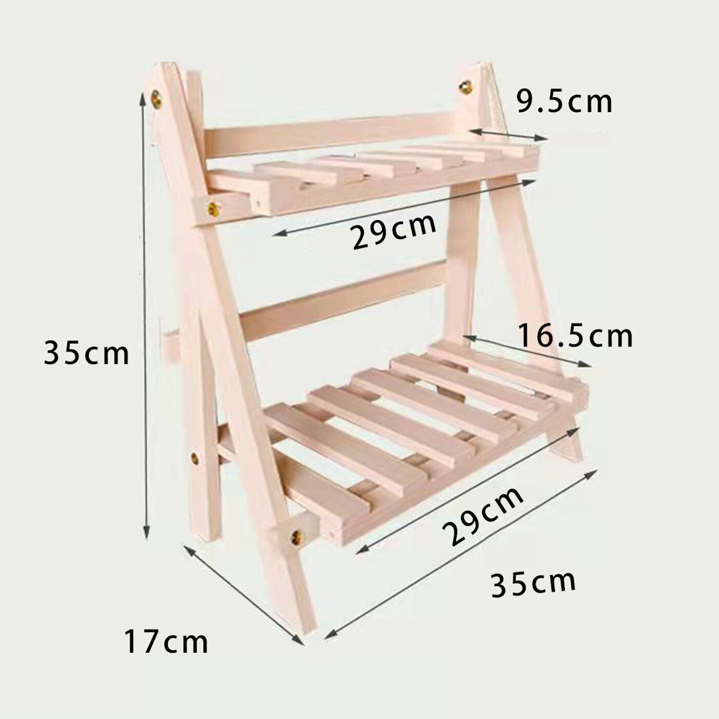 Wooden Double Layer Storage Racks