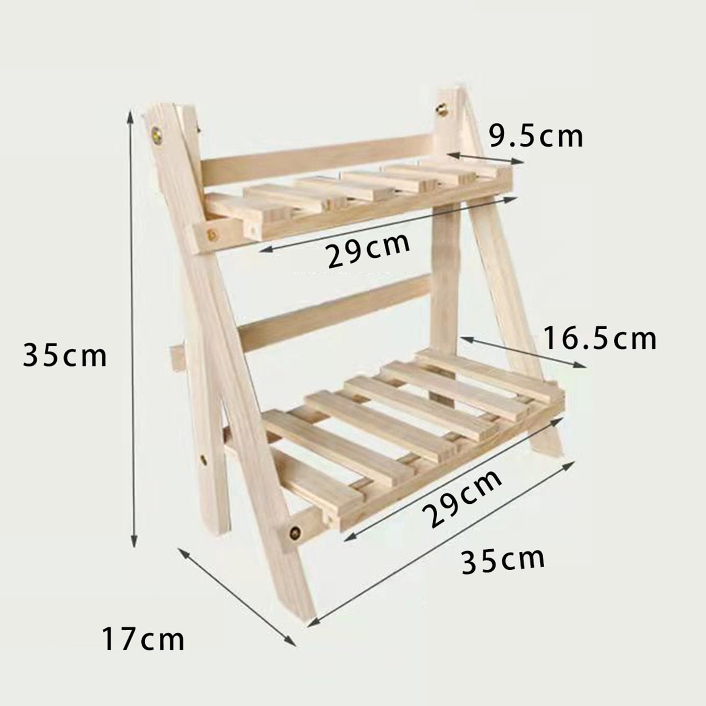 Wooden Double Layer Storage Racks