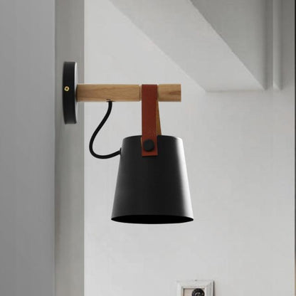 Woodly Hanging Wood Simple Wall Light